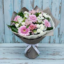 Букет цветов из:  Герберы, Альстромерии и Хризантемы в Волжске