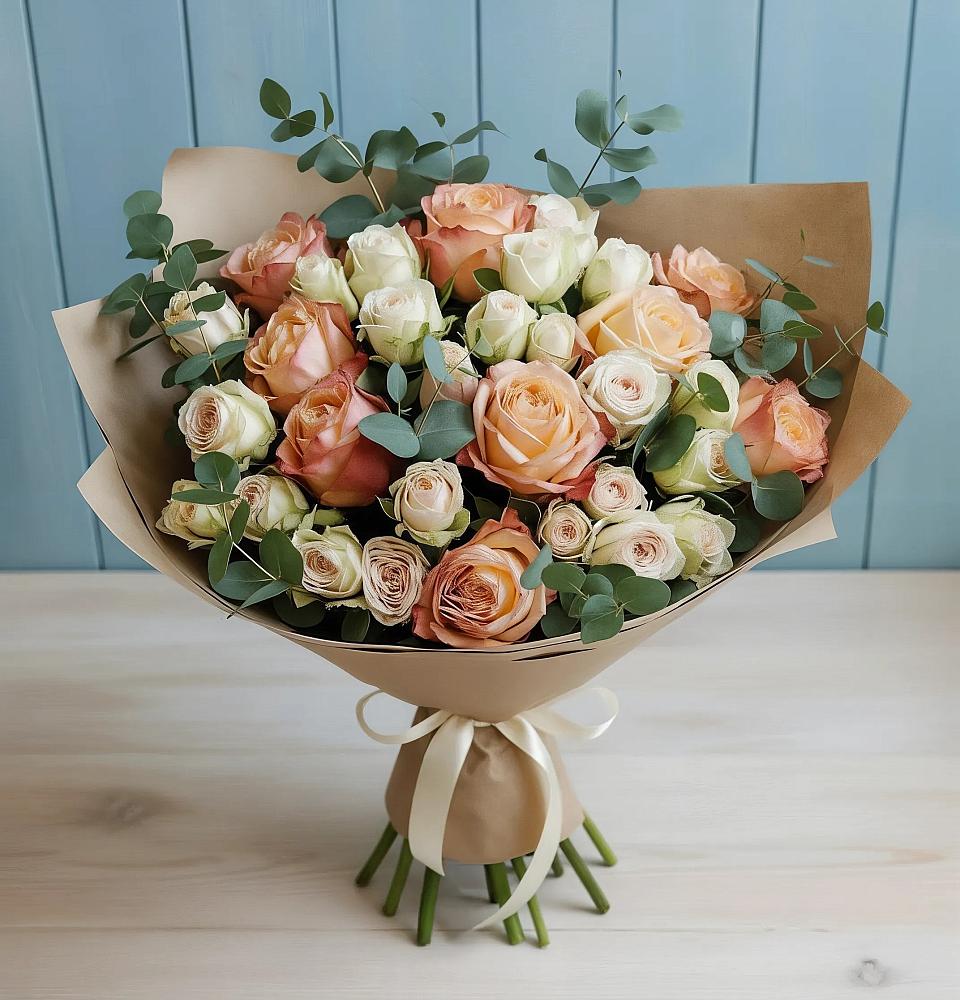 Букет цветов из: Альстромерии и Розы в Волжске