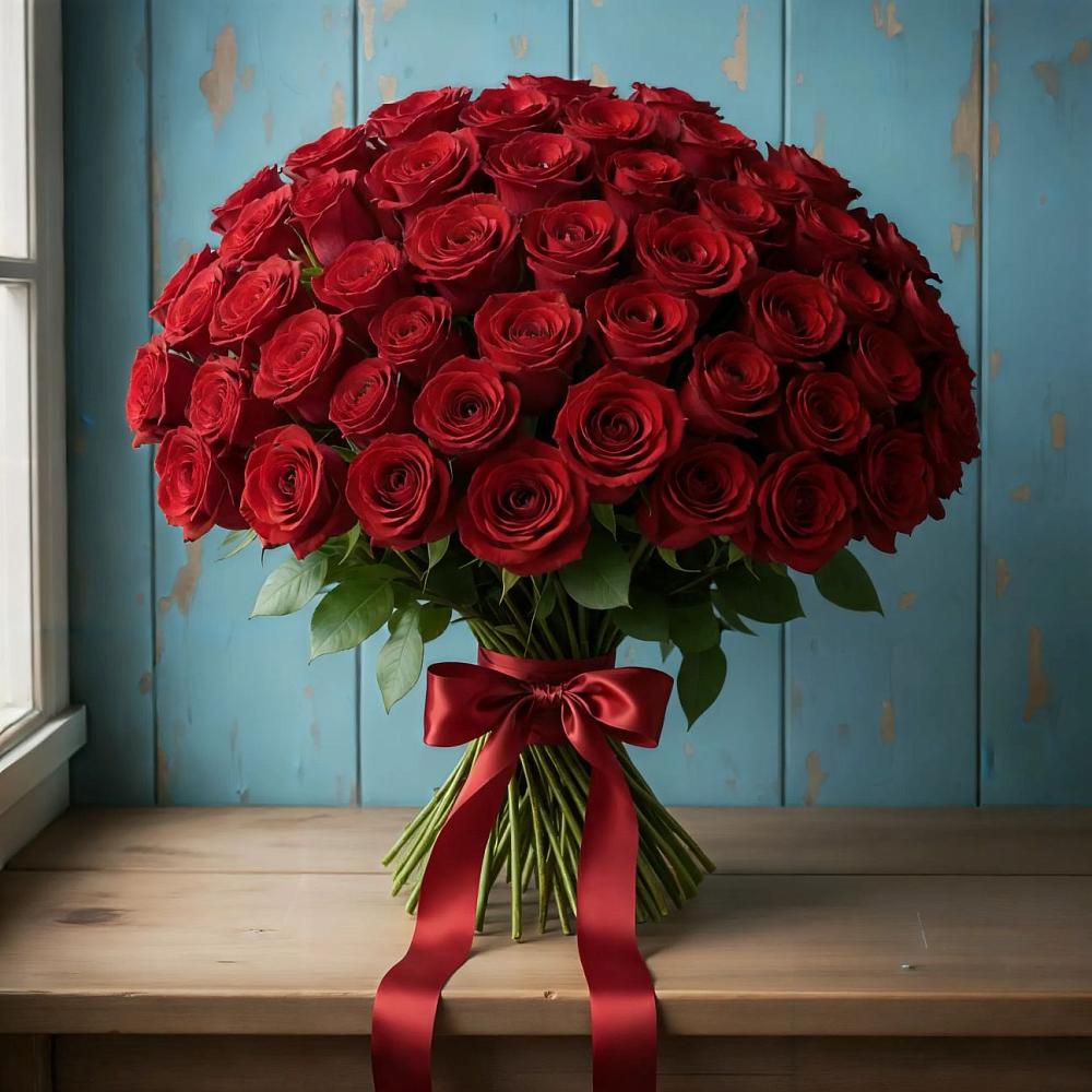 Букет Красные розы Блэк Меджик в Волжске