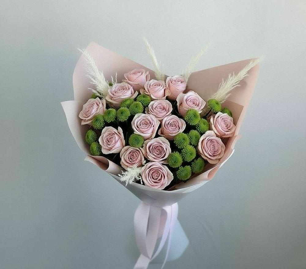 Букет цветов из: Розы и Хризантемы в Волжске