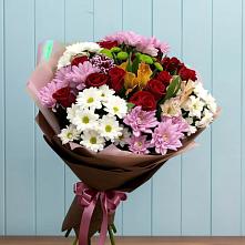 Букет цветов из:  Розы, Хризантемы и Альстромерии #REPLACE_PRED# Волжске