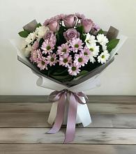 Букет цветов из:  Хризантемы и Розы в Волжске