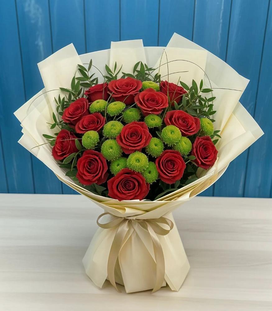 Букет цветов из: Розы и Хризантемы в Волжске